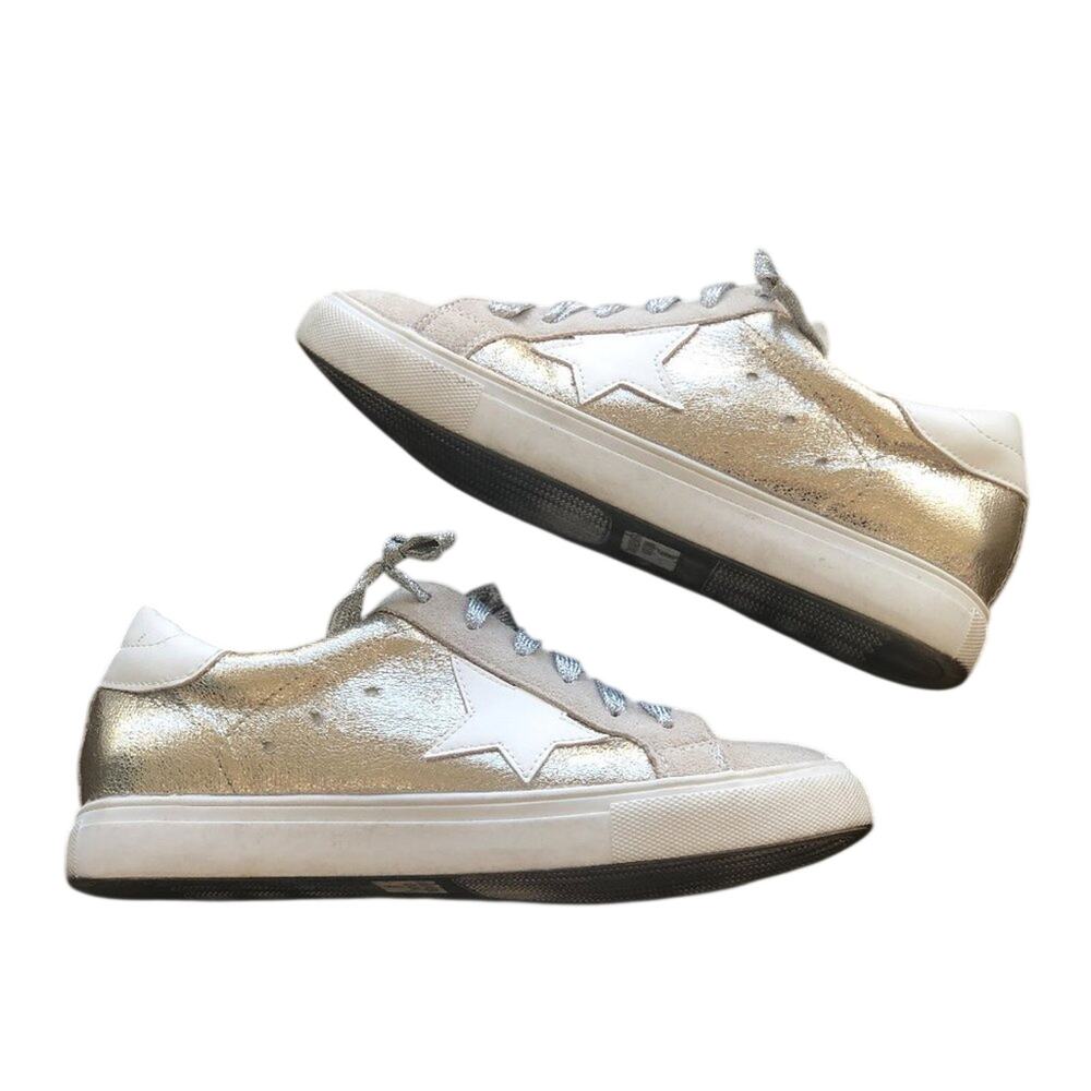 Boutique Metallic Star Fashion Sneakers 5.5